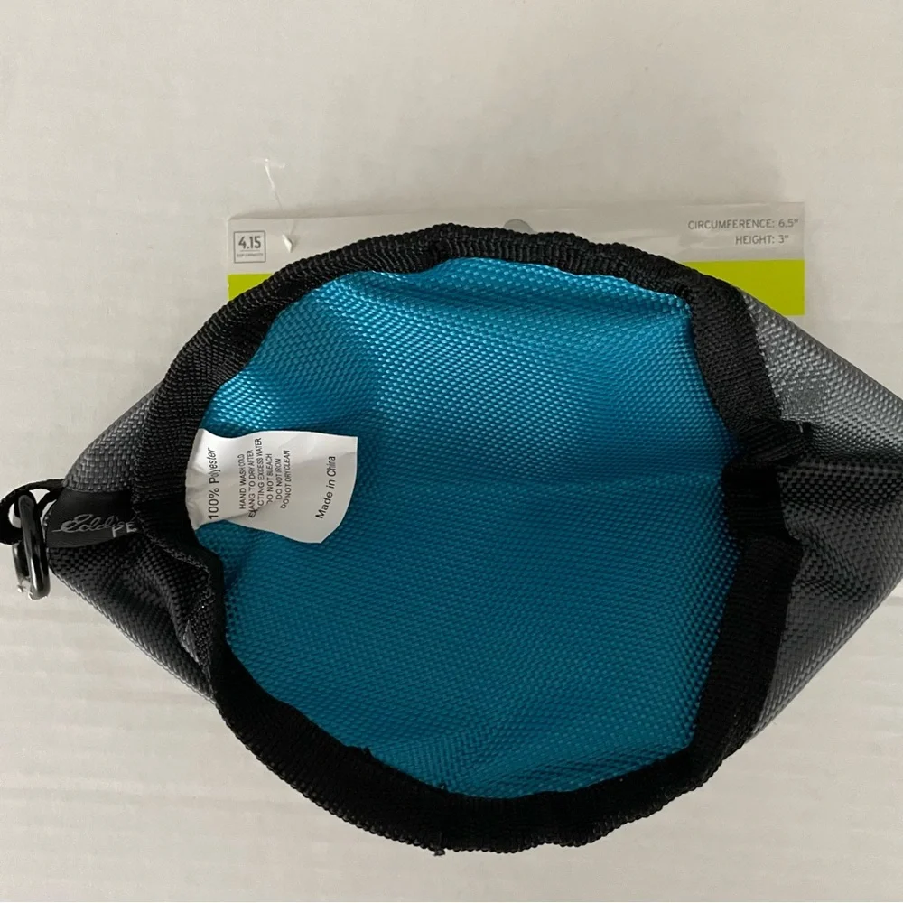 Eddie Bauer Portable Pet Bowl - Black and Blue